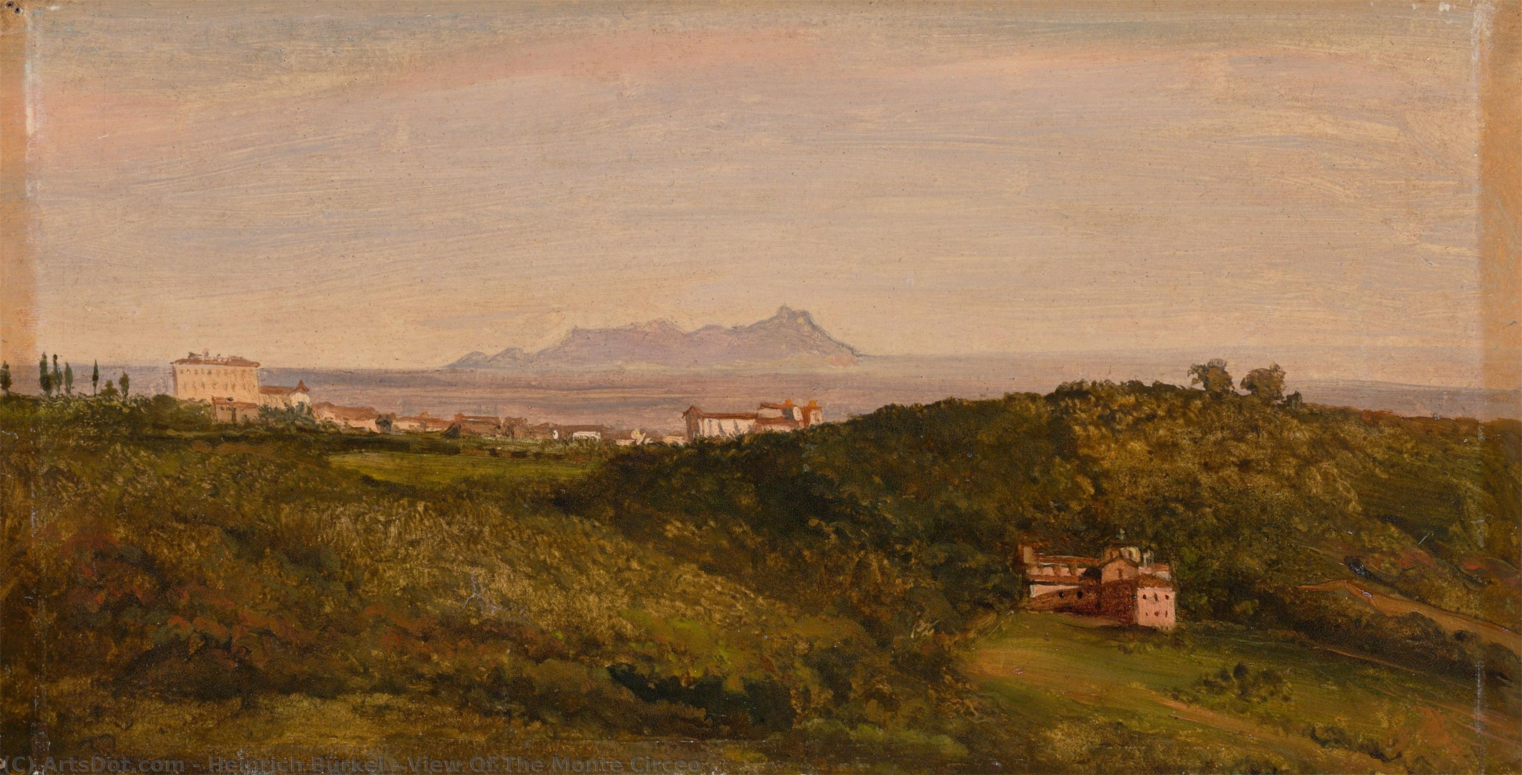 View Of The Monte Circeo — Heinrich Bürkel