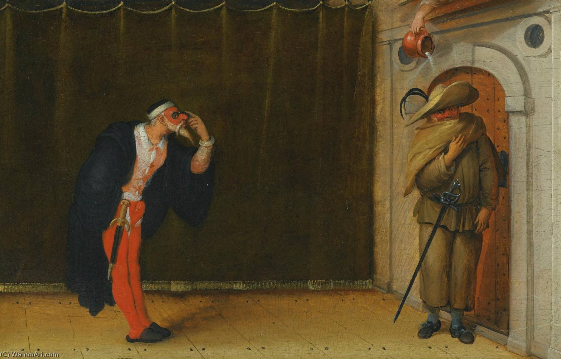 A Commedia Dell'arte Scene Depicting Pantalone And Brighella — Sebastián Vrancx