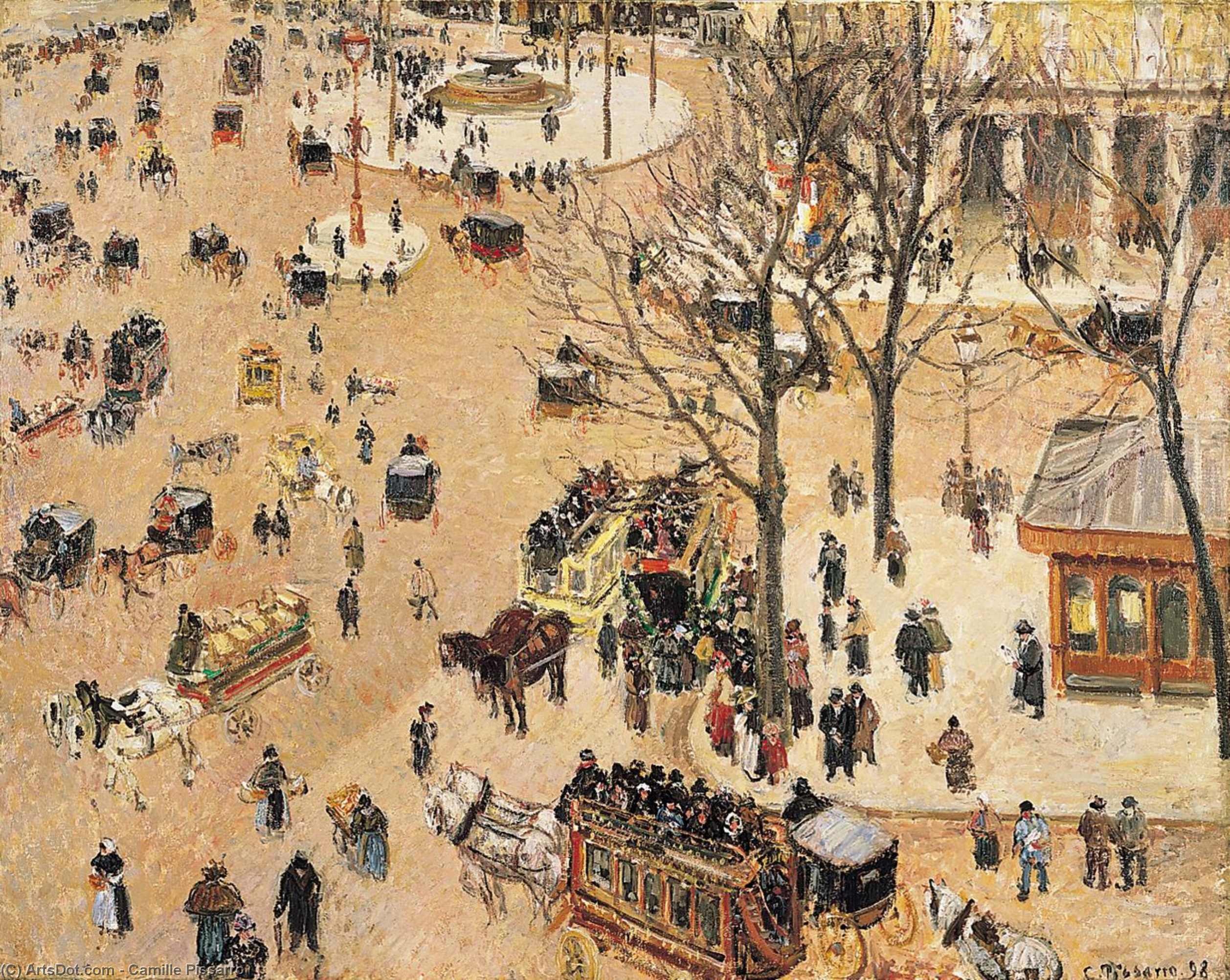 Rue Saint-lazar Under Snow — Camille Pissarro