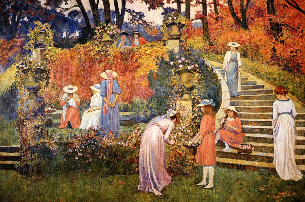 The Garden Of Felicien Rops At Essone — Theo Van Rysselberghe