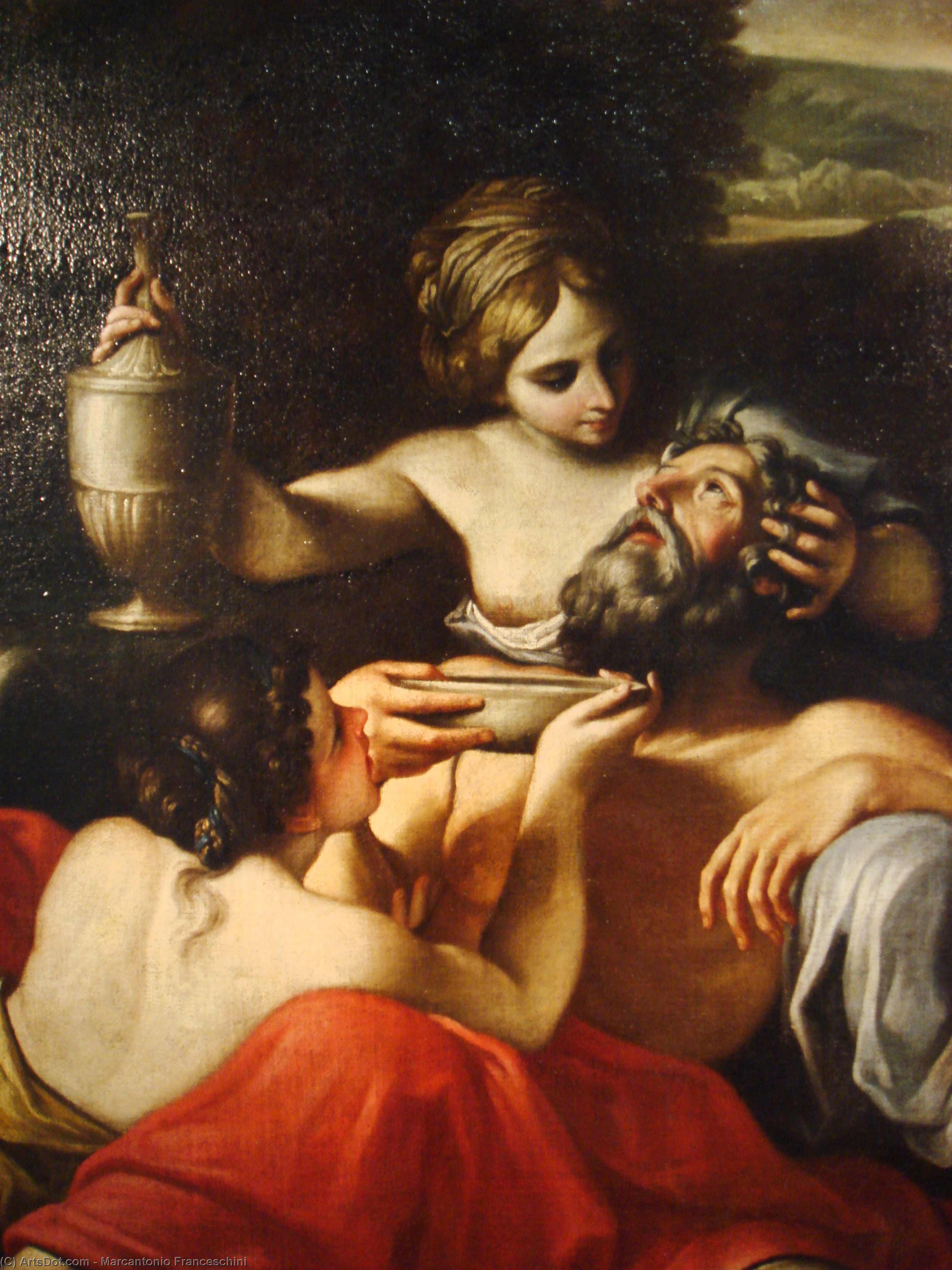 Lot And His Daughters(detail) — Marcantonio Franceschini