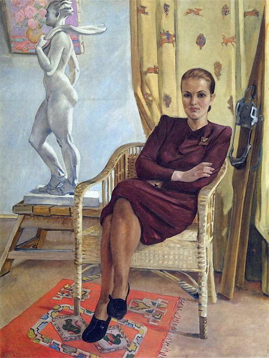 Portrait Of An Architect Tamara Mileshina — Aleksandr Deyneka