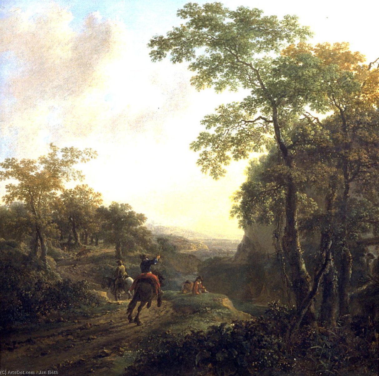 Italian Landscape With Horsemen — ヤン・ボト