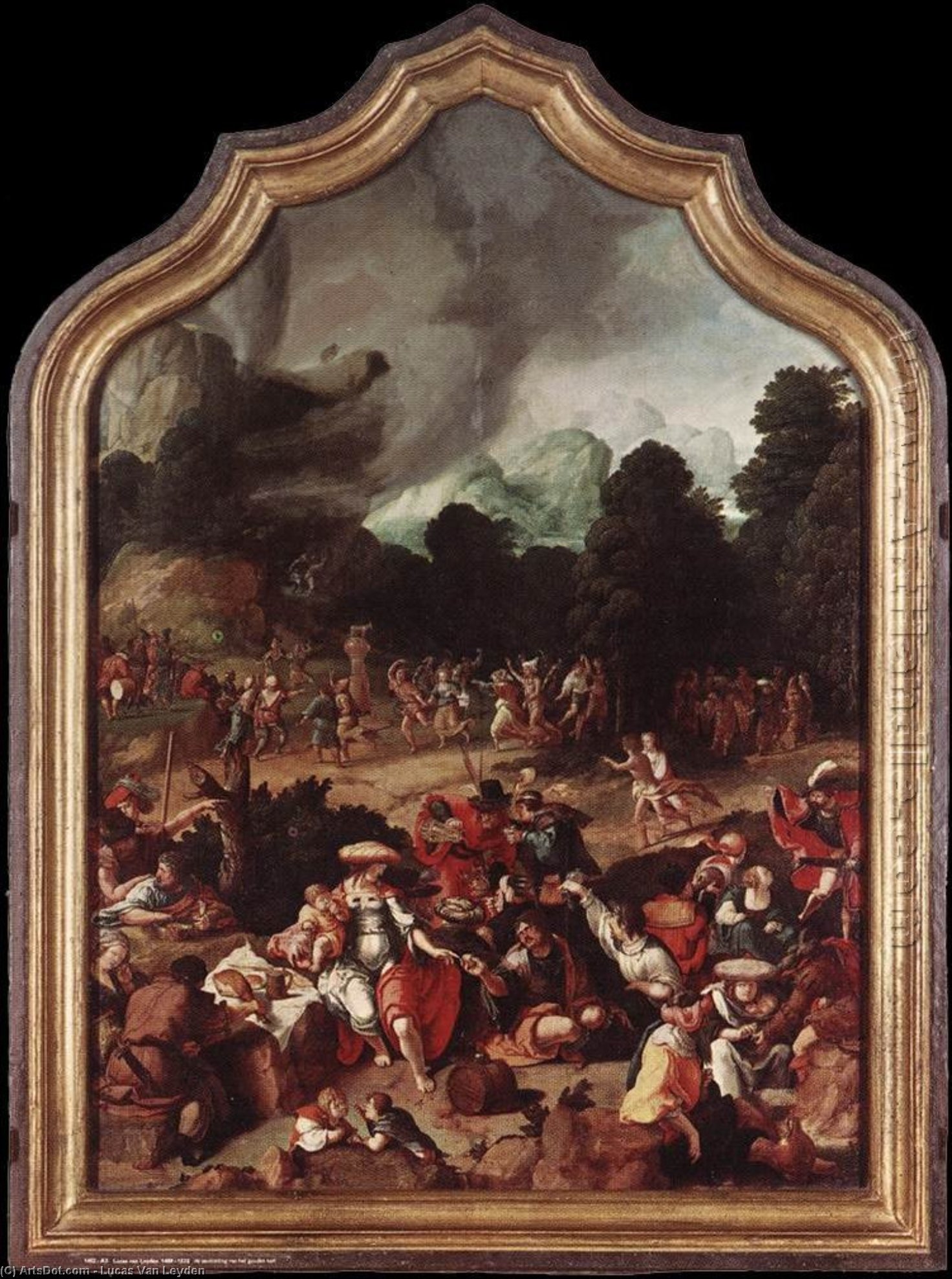 Worshipping Of The Golden Calf 1 — Lucas Van Leyden