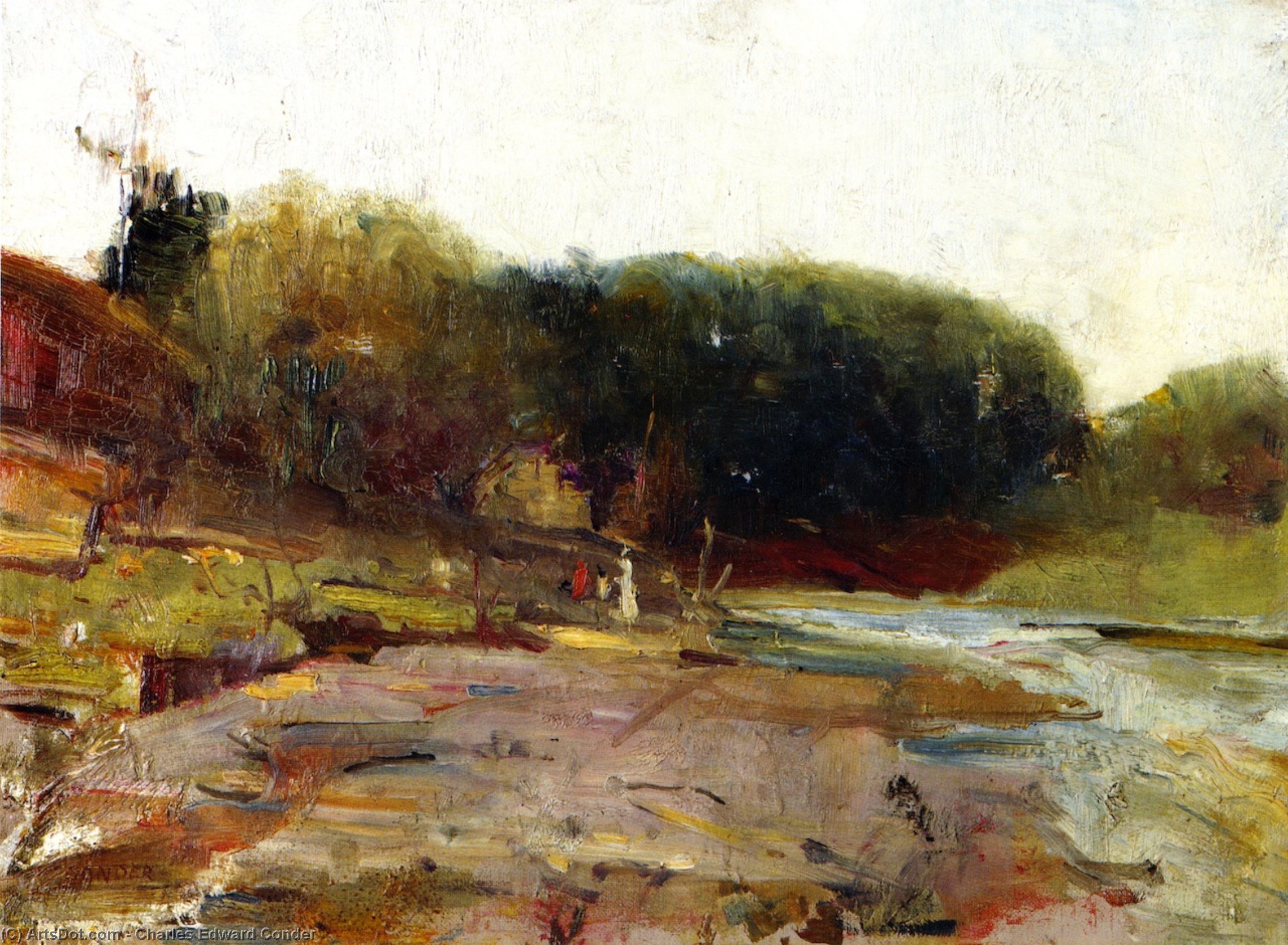 On The River Yarra Near Heidelberg, Victoria — Charles Edward Conder