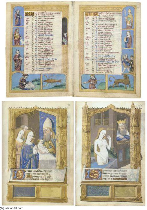 Book Of Hours, Use Of Rome, In Latin And French, Illuminated Manuscript On Vellum — Charles James Adams