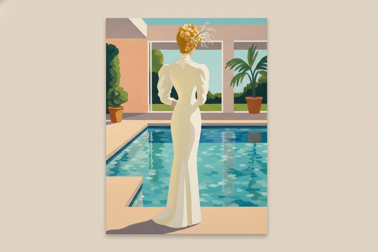 Serene Solitude Amidst Geometric Shadows And Sunlit Architectural Stillness — Marion Delorme