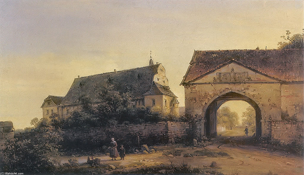 Schloss Styrum Von Suden Um — Domenico Quaglio