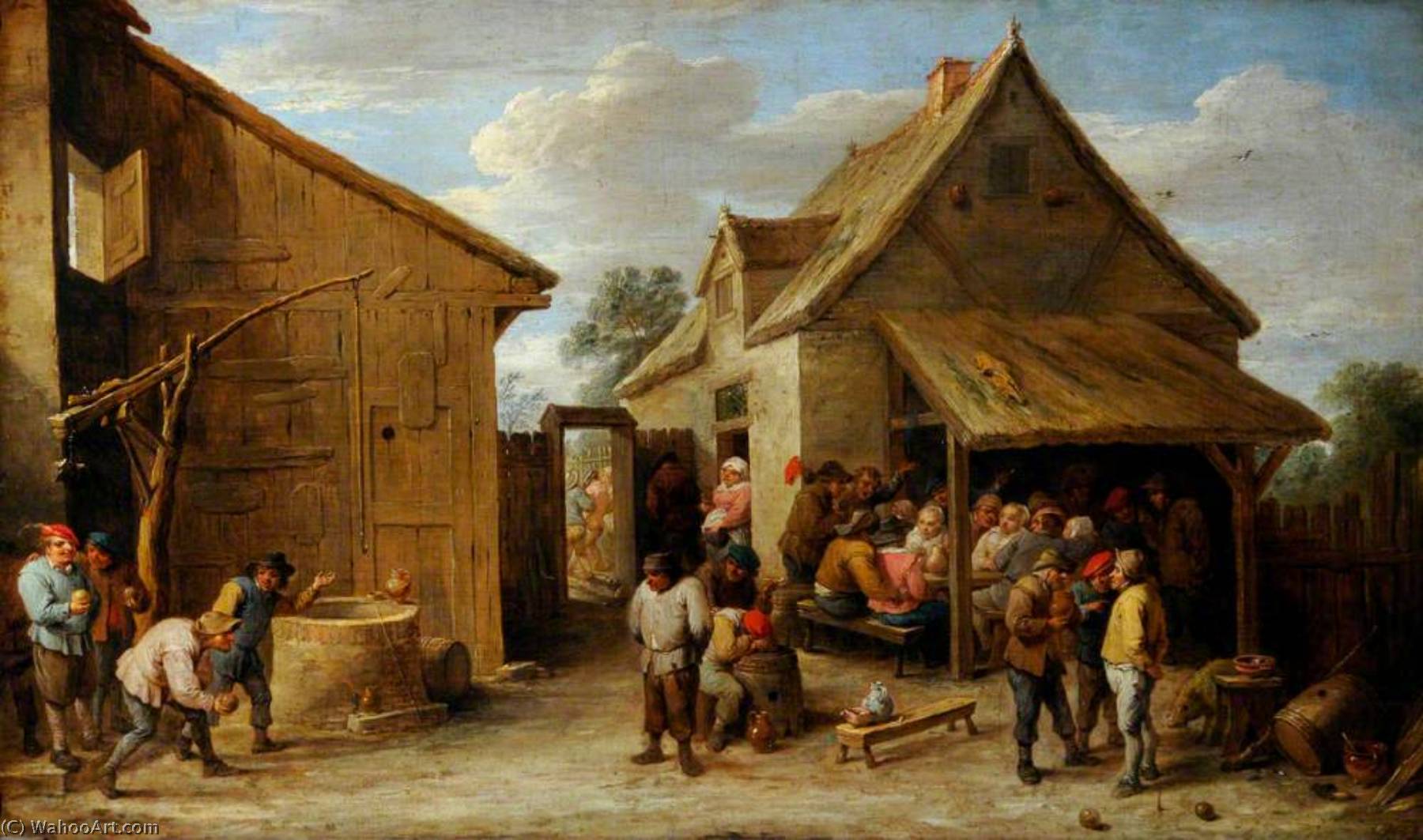 The Yard Of An Inn — David Teniers Ii Le Jeune