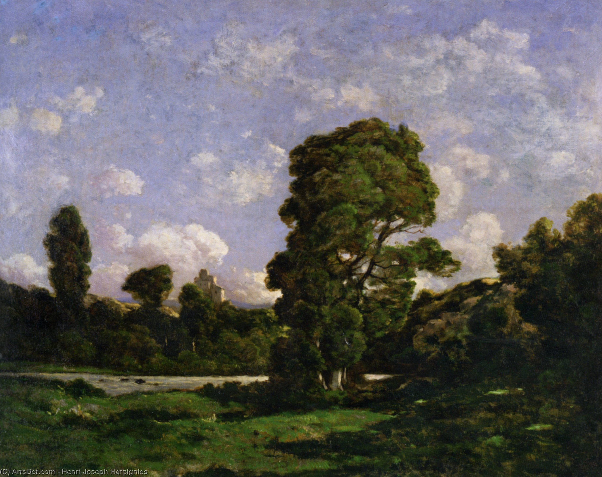 Ruins Of The Castle Of Penhoet — Henri-joseph Harpignies
