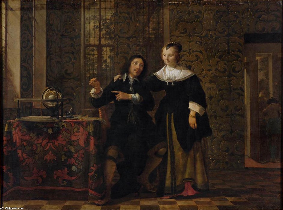 The Astronomer And His Wife — Gonzales Coques