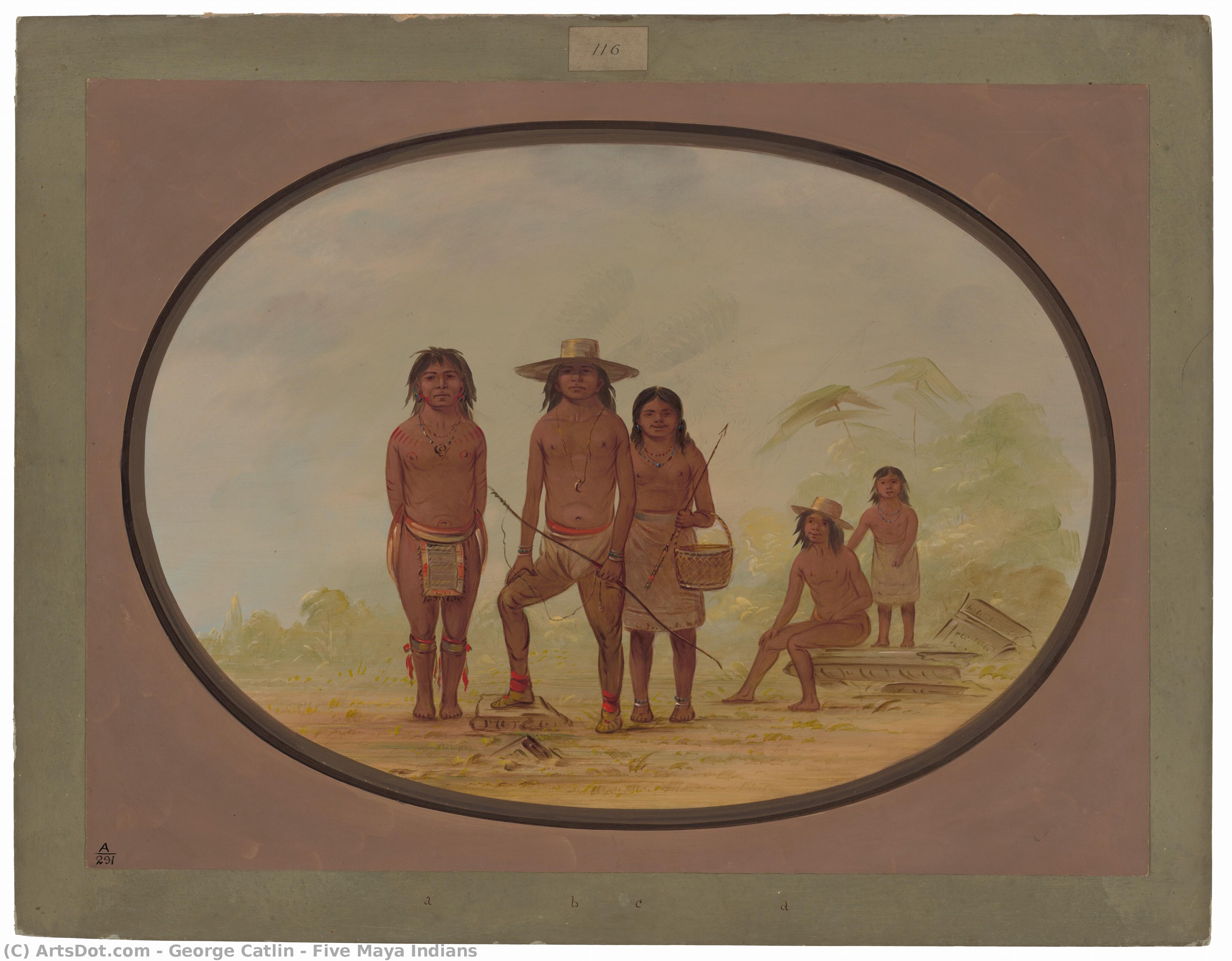 Five Maya Indians — ジョージ・キャットリン