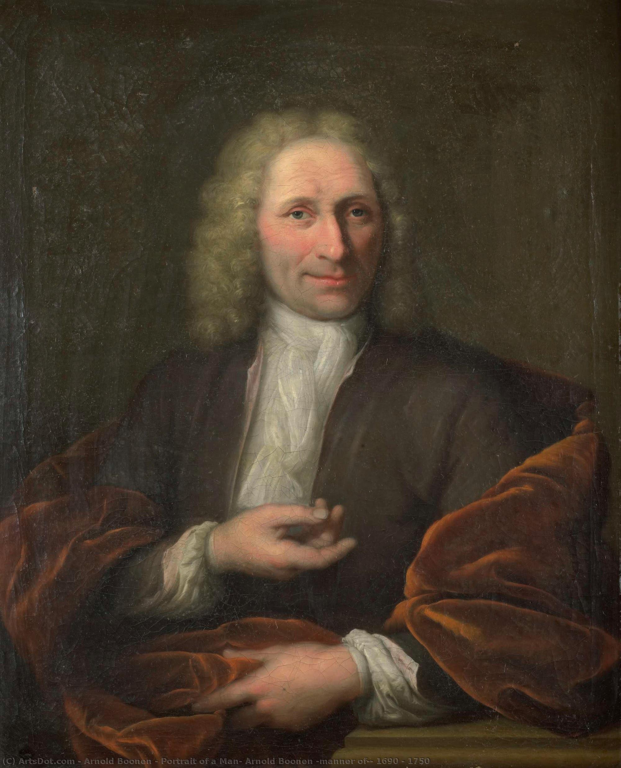 Portrait Of A Man, Arnold Boonen (manner Of), 1690 - 1750 — Arnold Boonen