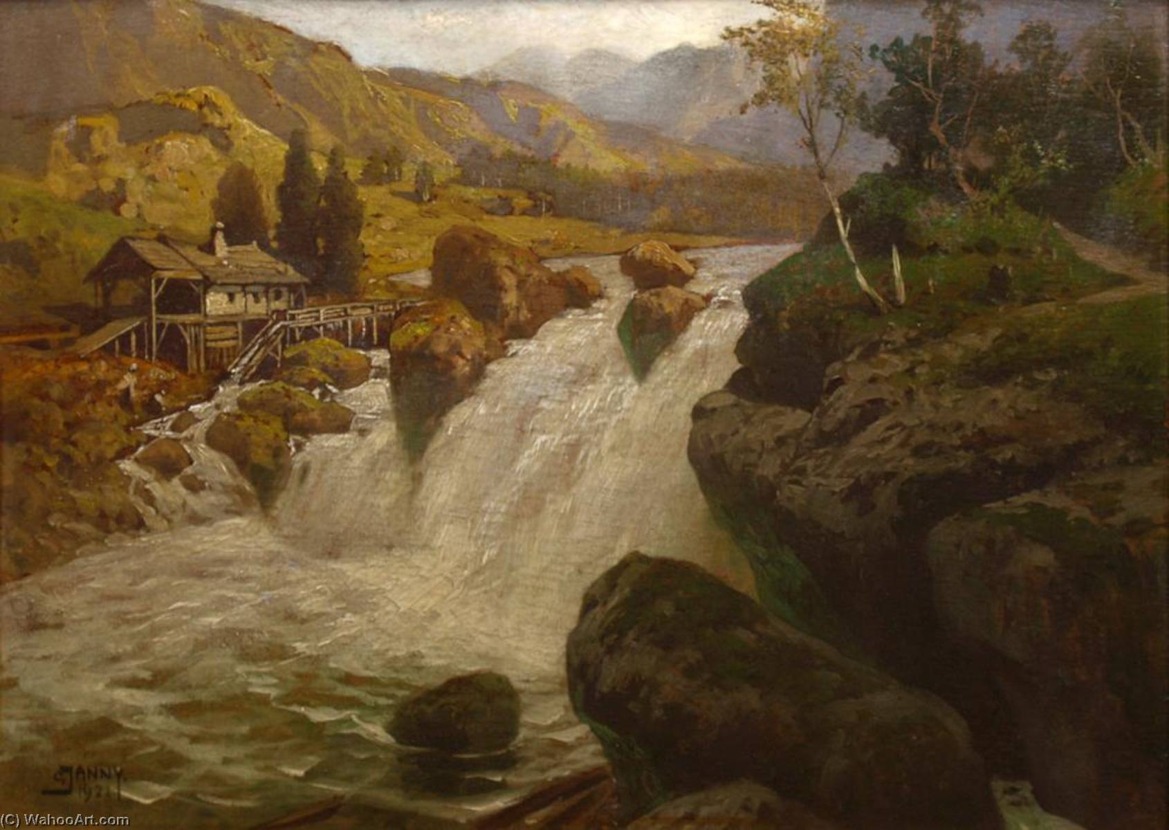 Mill At A River — Georg Janny