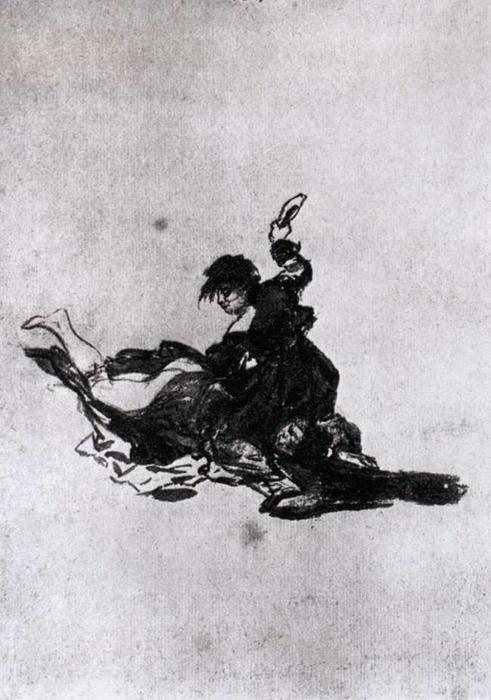 Frau Schlägt Frau Mit Einer Schuh — Francisco José De Goya Y Lucientes