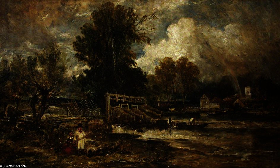 Eel Bucks At Goring — William James Müller