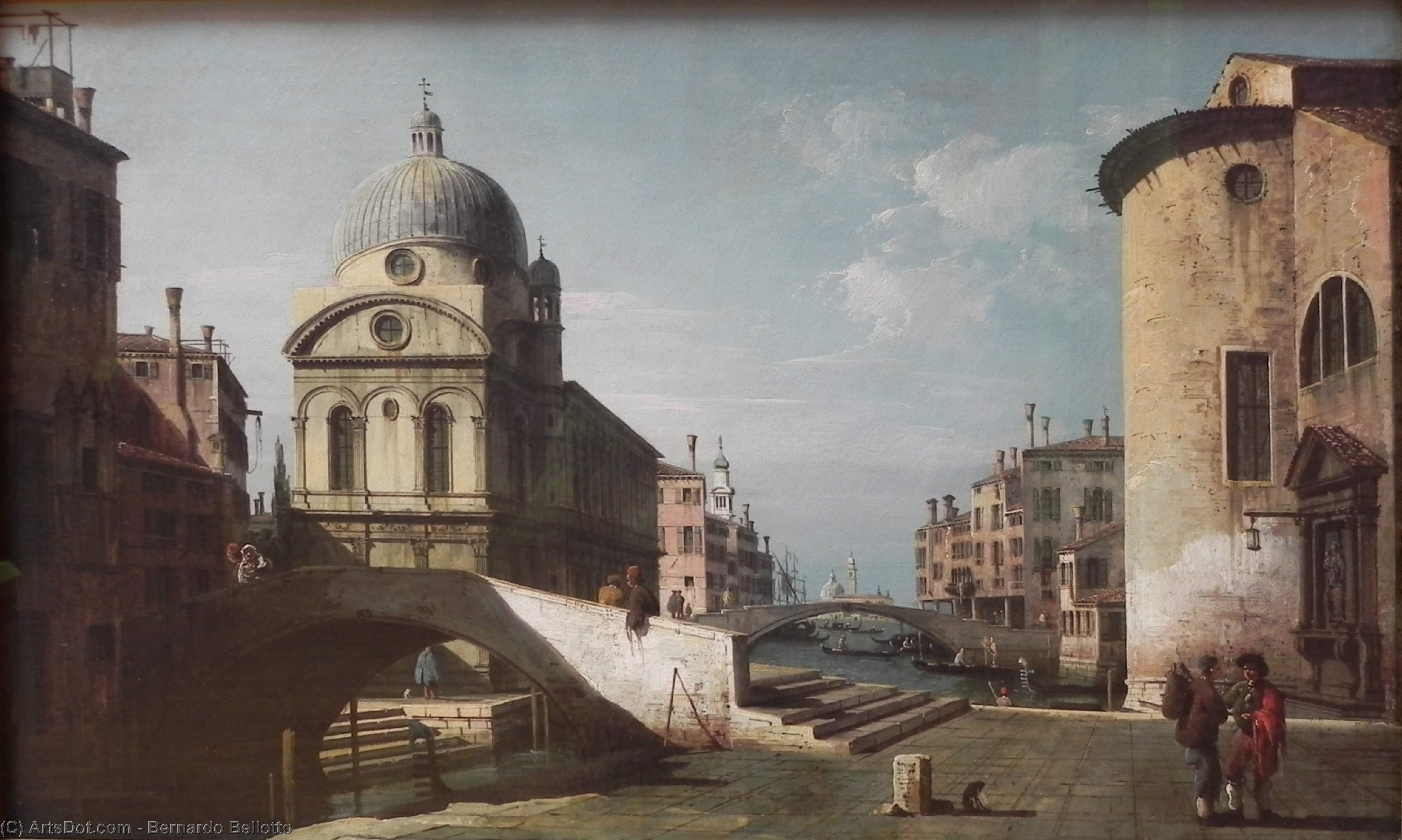 Venetian Capriccio, View Of Santa Maria Dei Miracoli — Bernardo Bellotto