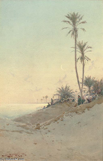 On The Banks Of The Suez Canal — Augustus Osborne Lamplough
