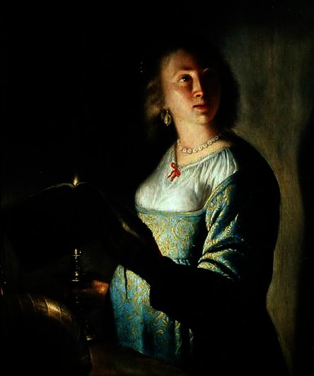 Young Woman With A Candle — Isaac De Jouderville