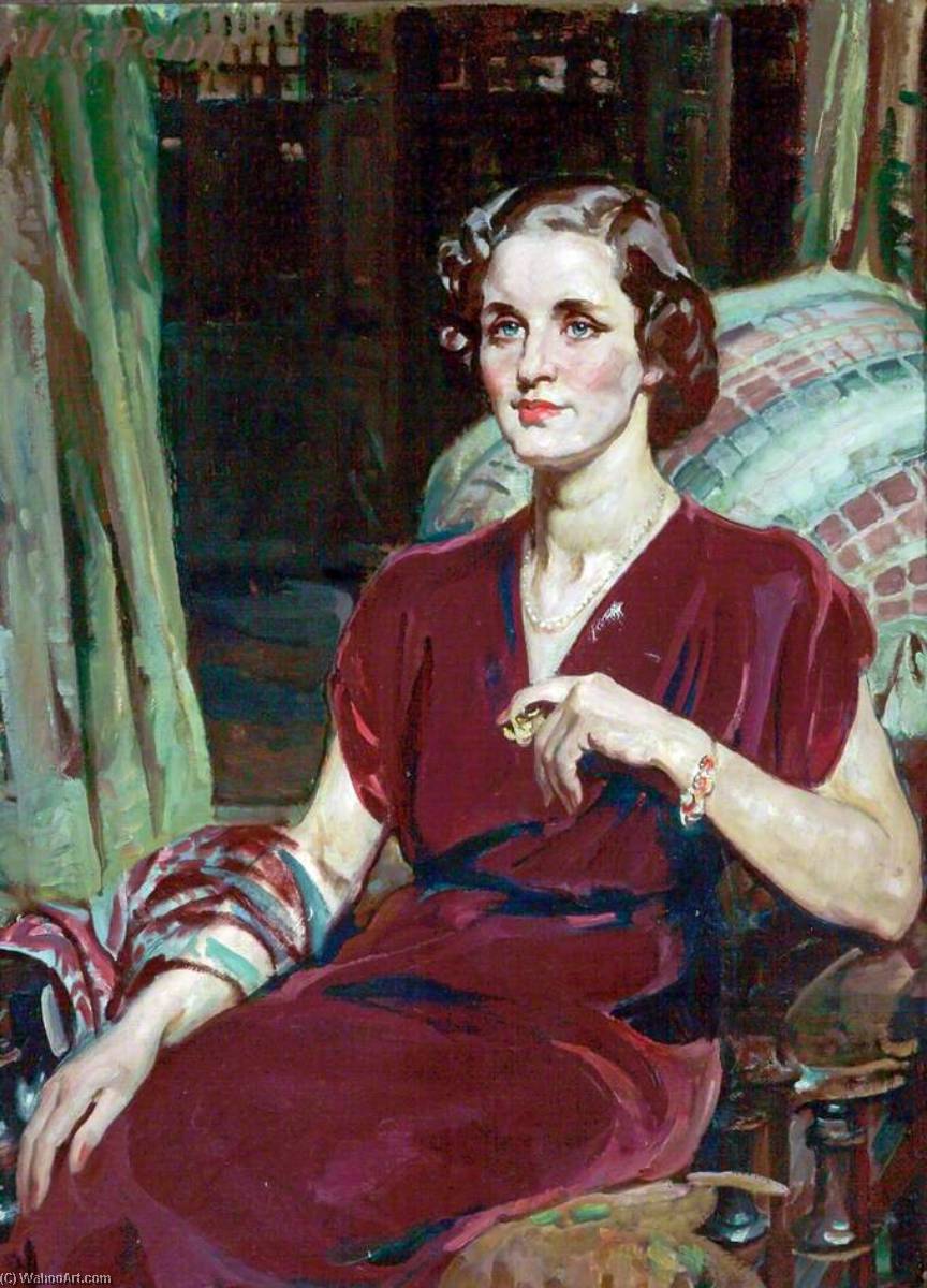 Portrait Of A Lady In A Red Dress — William Charles Penn