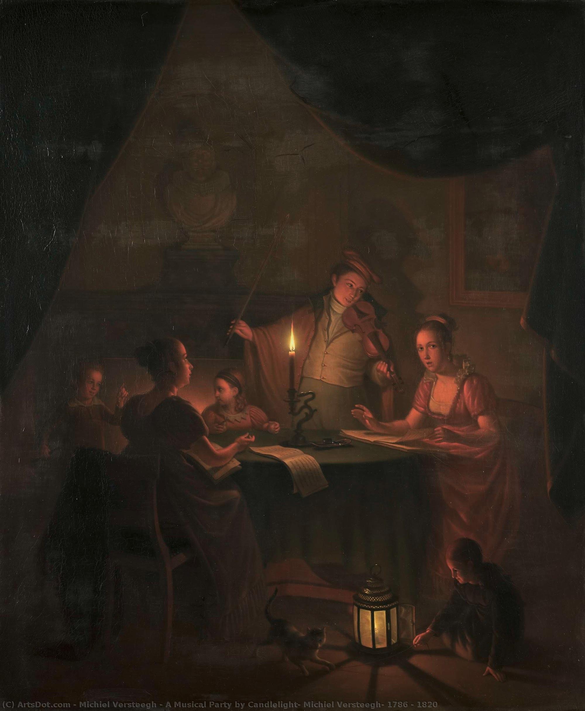 A Musical Party By Candlelight, Michiel Versteegh, 1786 - 1820 — Michiel Versteegh