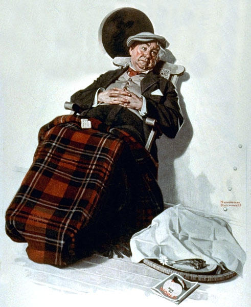 Relaxing In Chair — Norman Rockwell
