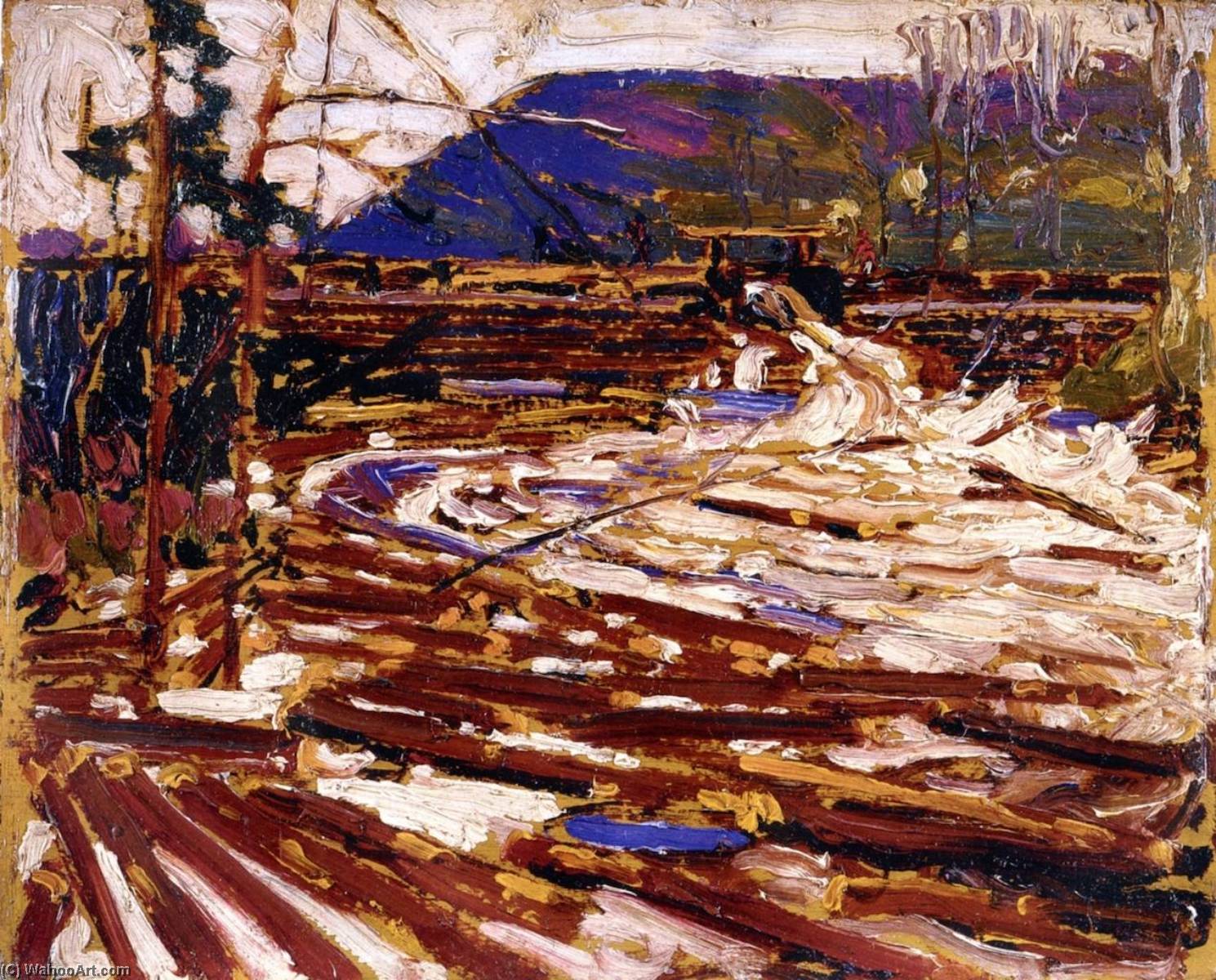 Log Jam Sketch For The Drive — Том Томпсон