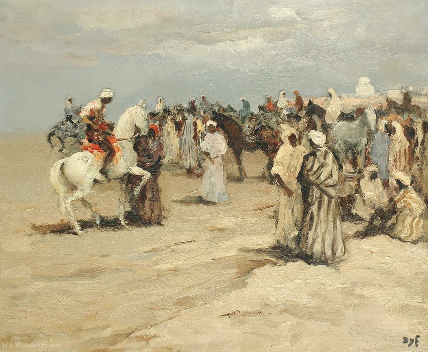 Arabian Riders At Taroudant, (1955) — Marcel Dyf