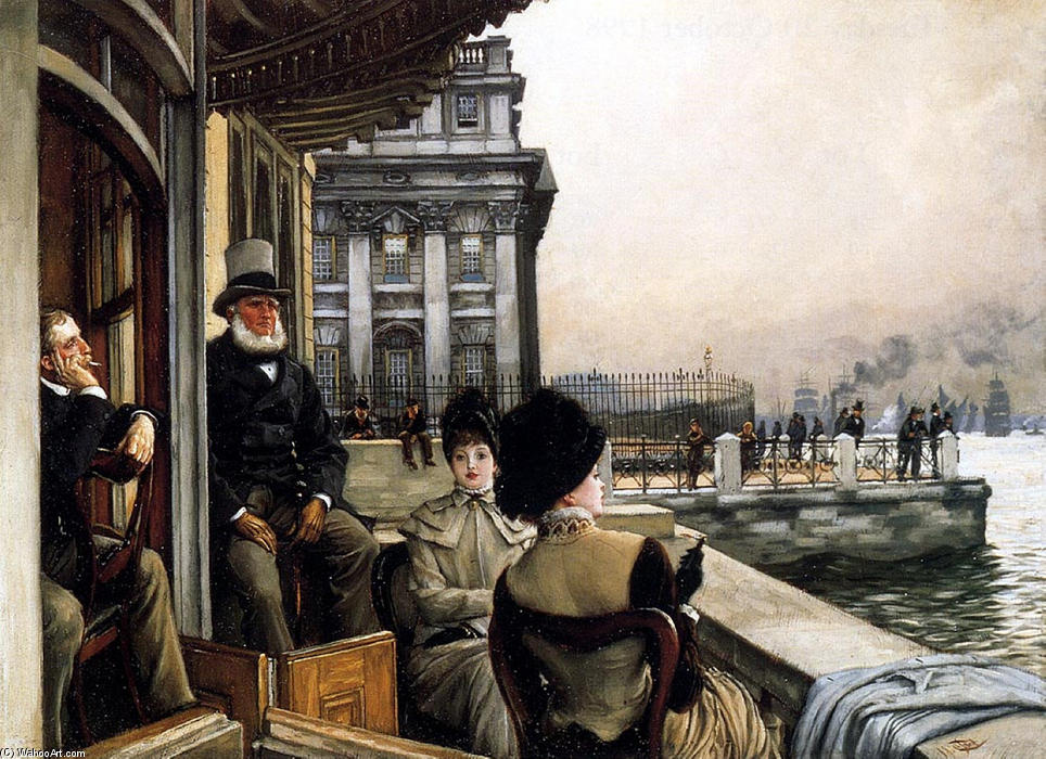 The Terrace Of The Trafalgar Tavern Greenwich London — Jacques Joseph Tissot