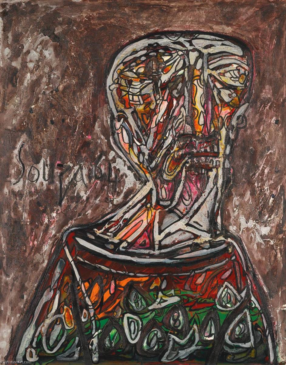 Untitled (head Of An Old Man) — Francis Newton Souza