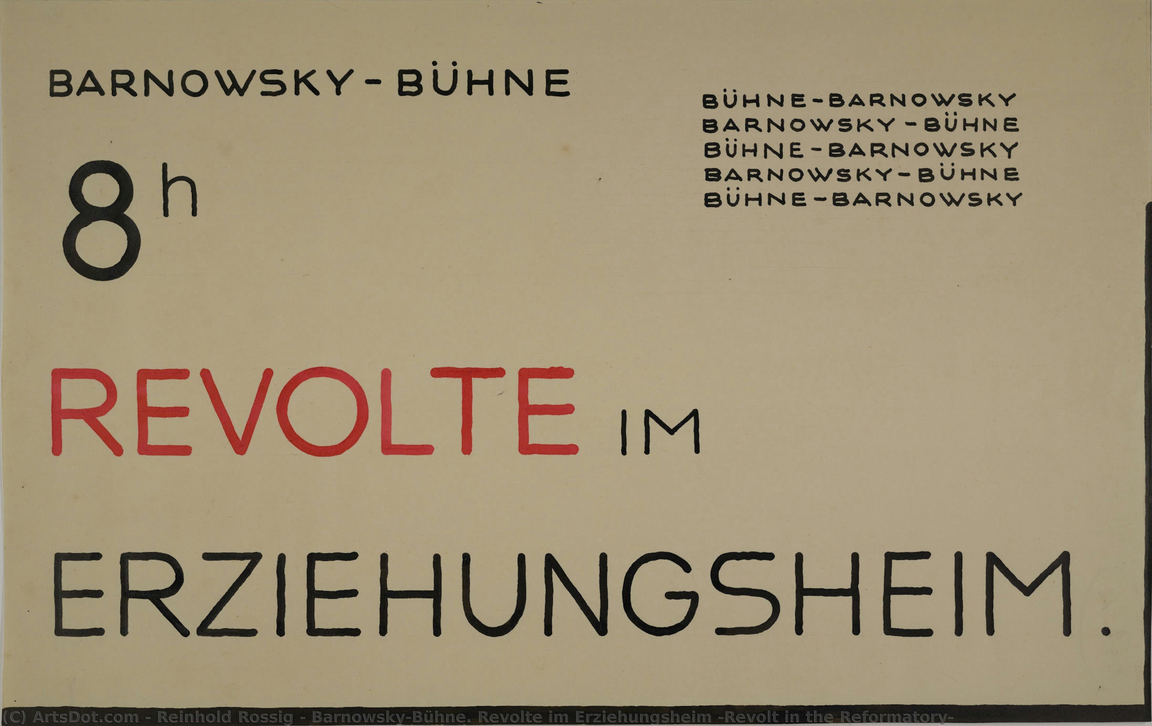 Barnowsky-bühne. Revolte Im Erziehungsheim [revolt In The Reformatory] — Reinhold Rossig