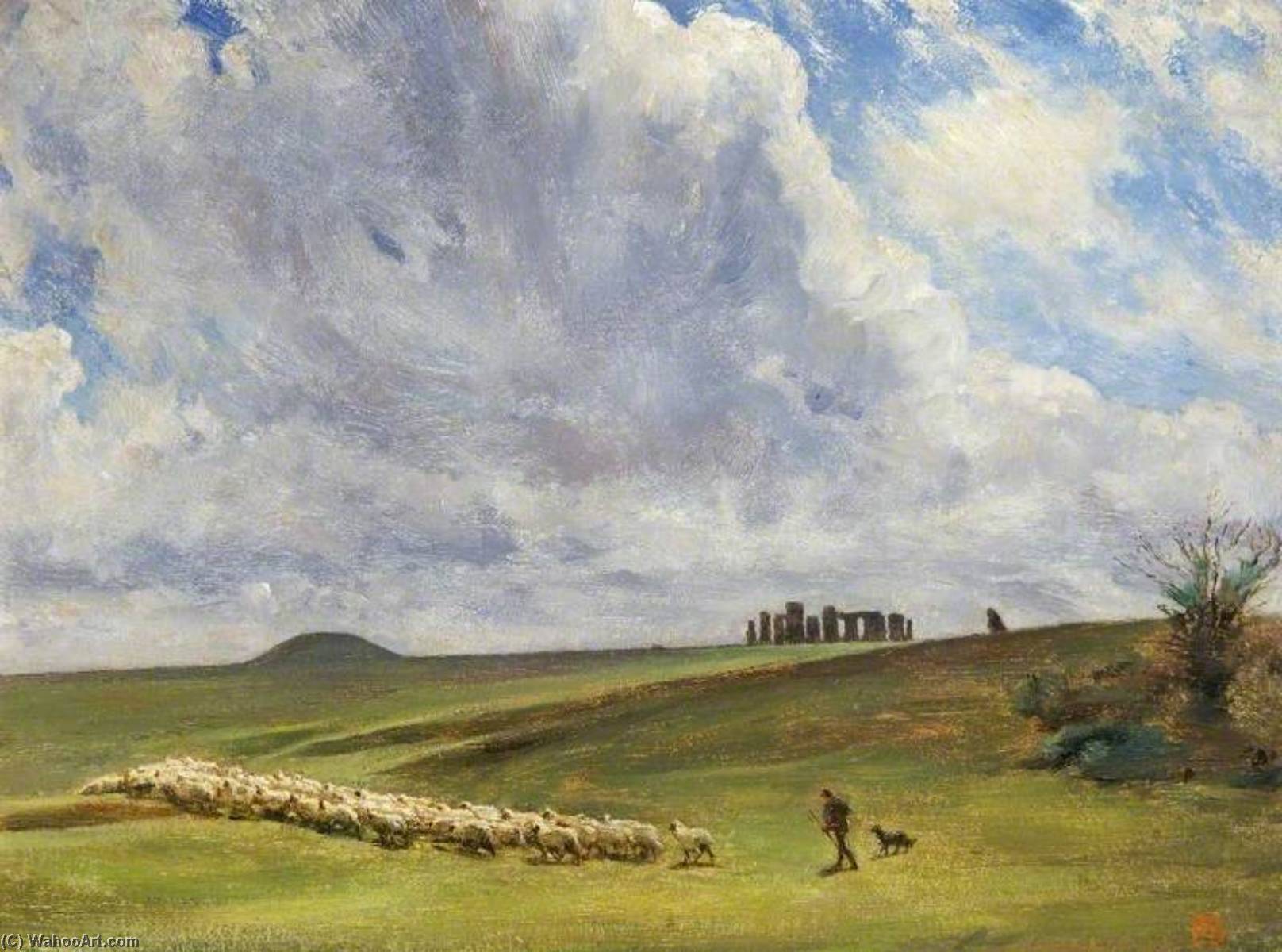 Stonehenge, Wiltshire, Barrows And Parallel Banks — Edgar Barclay