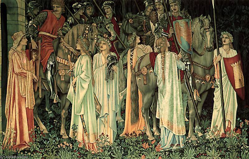 The Departure Of The Knights — Edward Coley Burne-jones