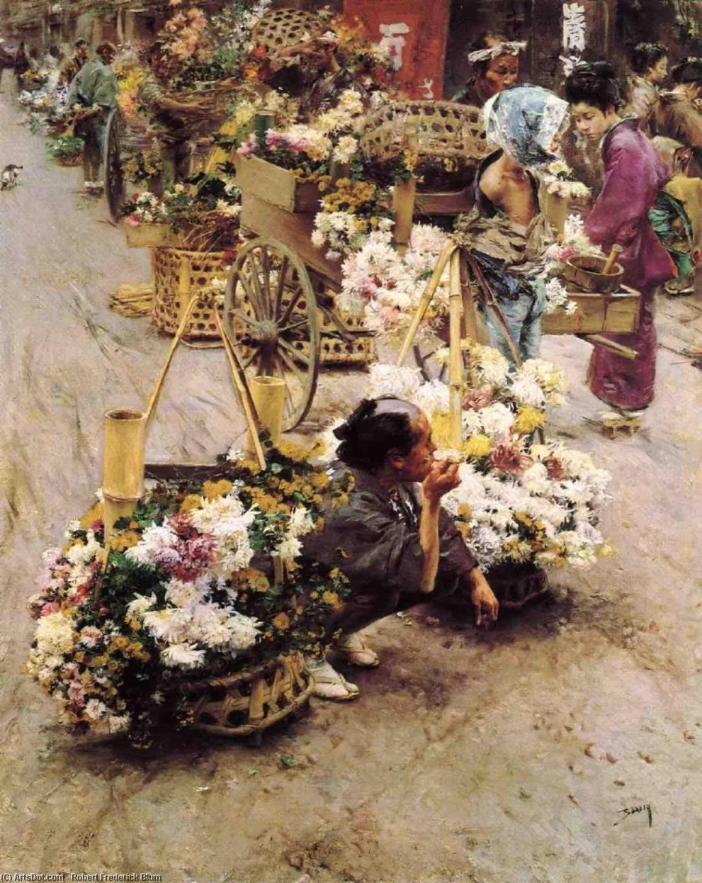 The Flower Market, Tokyo — Robert Frederick Blum