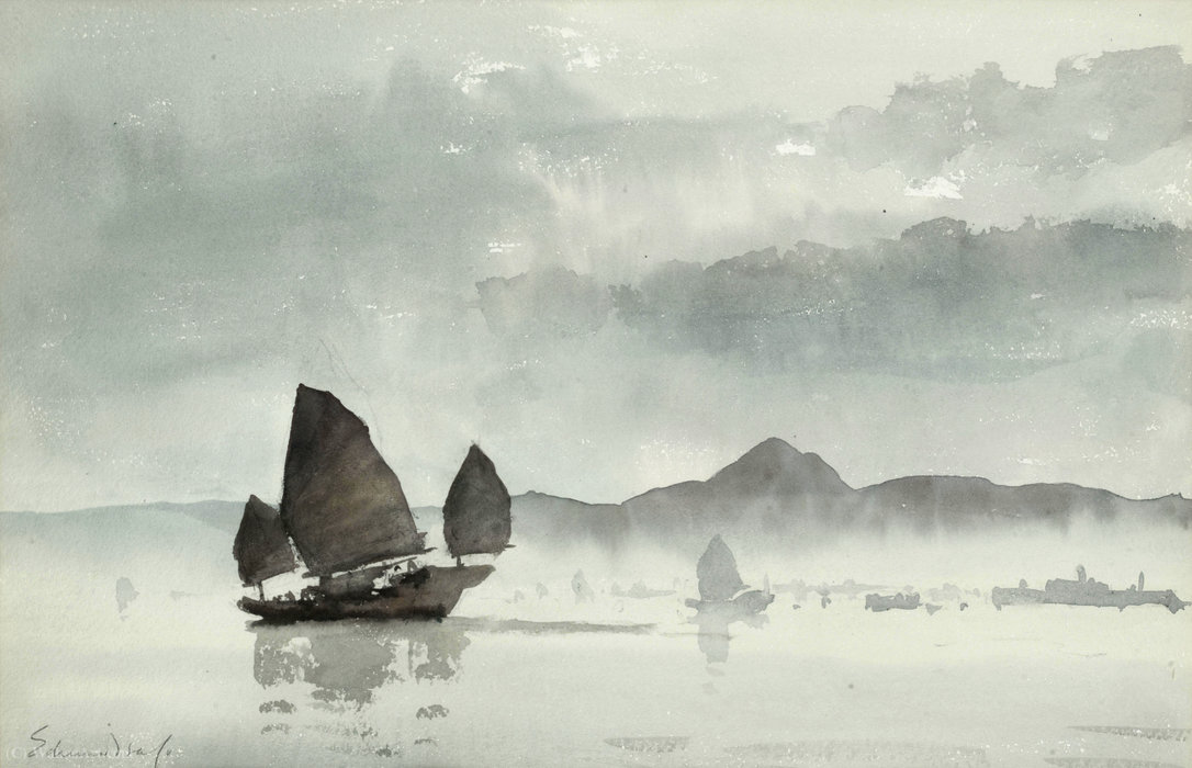 Lifting Fog, Hong Kong — Edward Seago