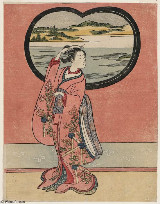 Poem By Jakuren Hôshi — Suzuki Harunobu