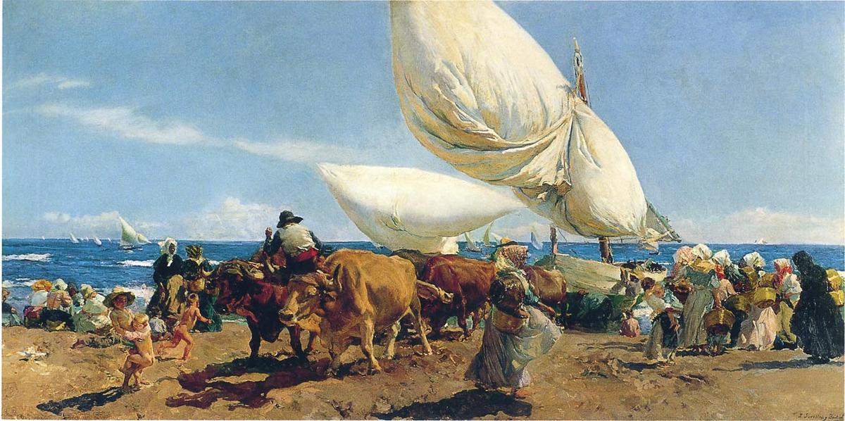 Arrival Of The Fishing Boats On The Beach, Valencia — Joaquín Sorolla Y Bastida