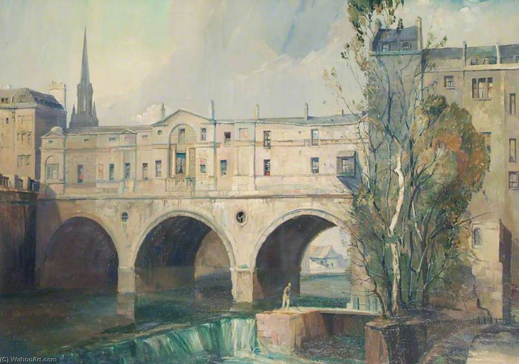 Pulteney Bridge, Bath, Somerset — John Vicat Cole