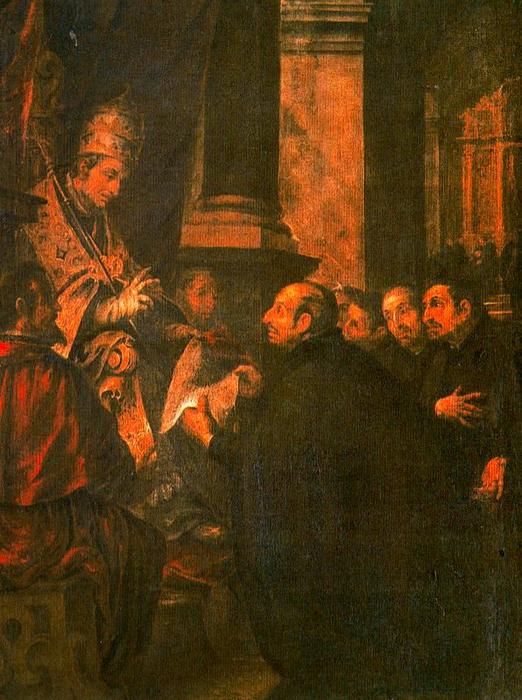 San Ignacio Recibiendo La Bula De Fundación Del Papa Paulo Iii — Juan De Valdés Leal