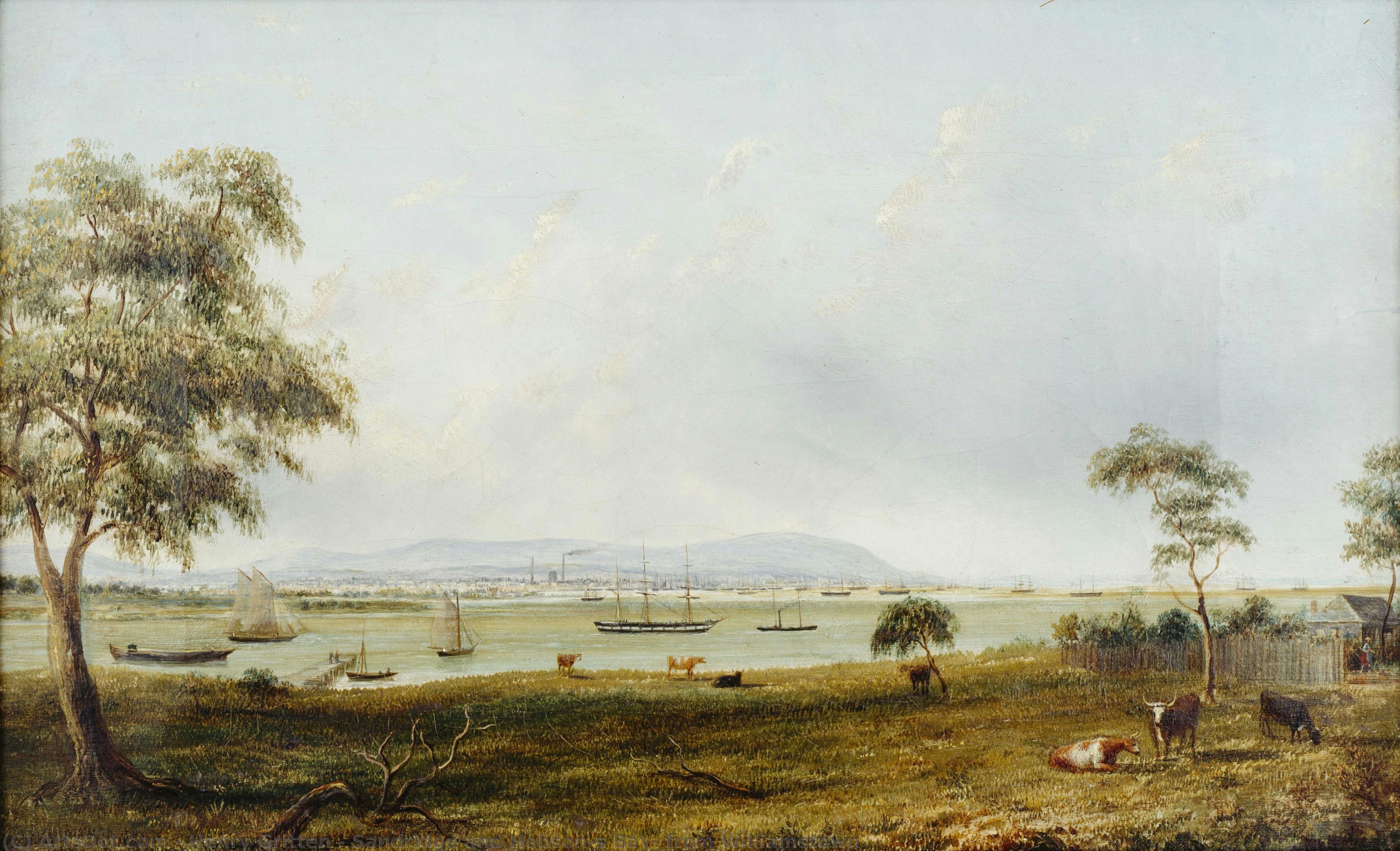 Sandridge And Hobson’s Bay, From Williamstown — Henry Gritten