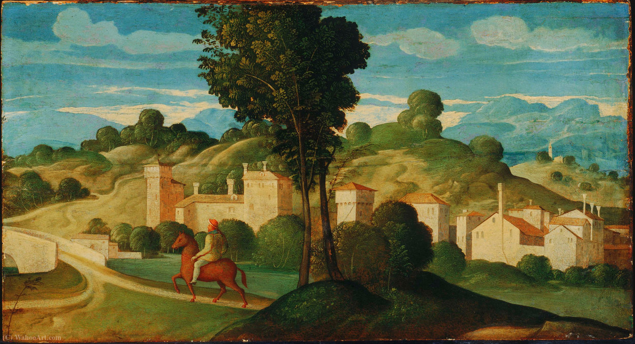 Landscape With Rider — Girolamo Da Santacroce