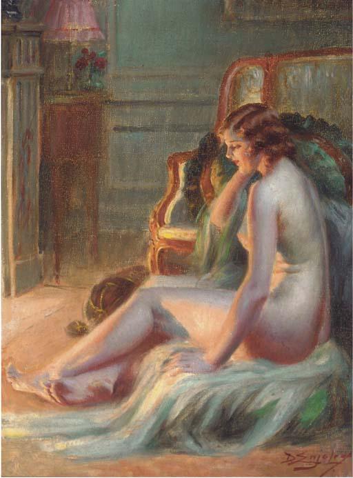 A Nude By The Fire — Delphin Enjolras
