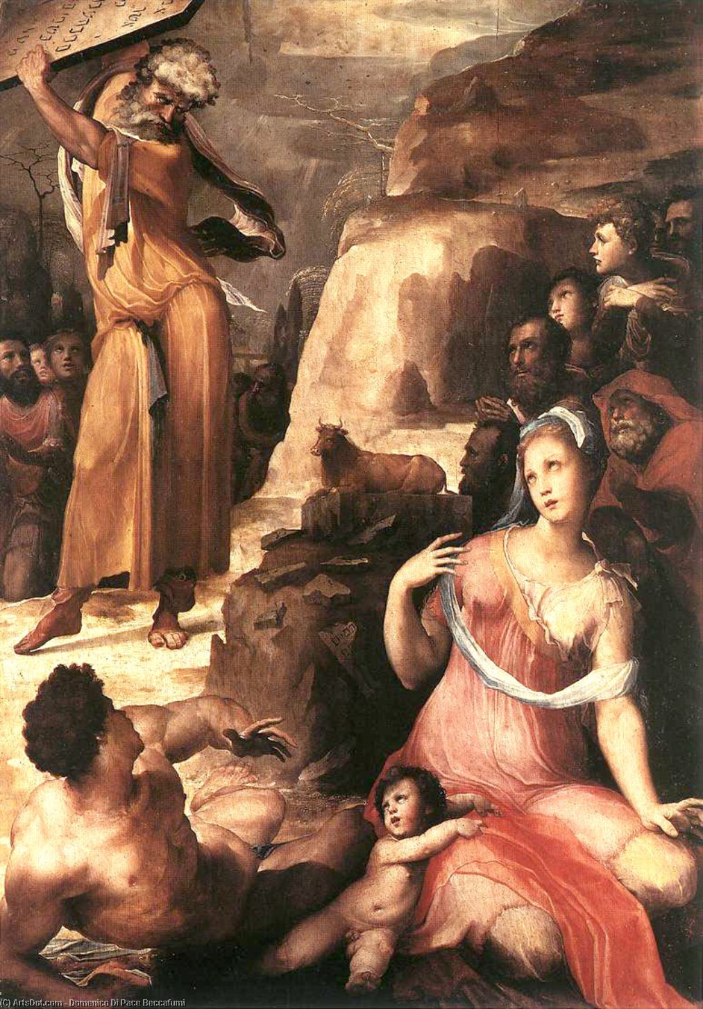 Moses And The Golden Calf — Domenico Di Pace Beccafumi