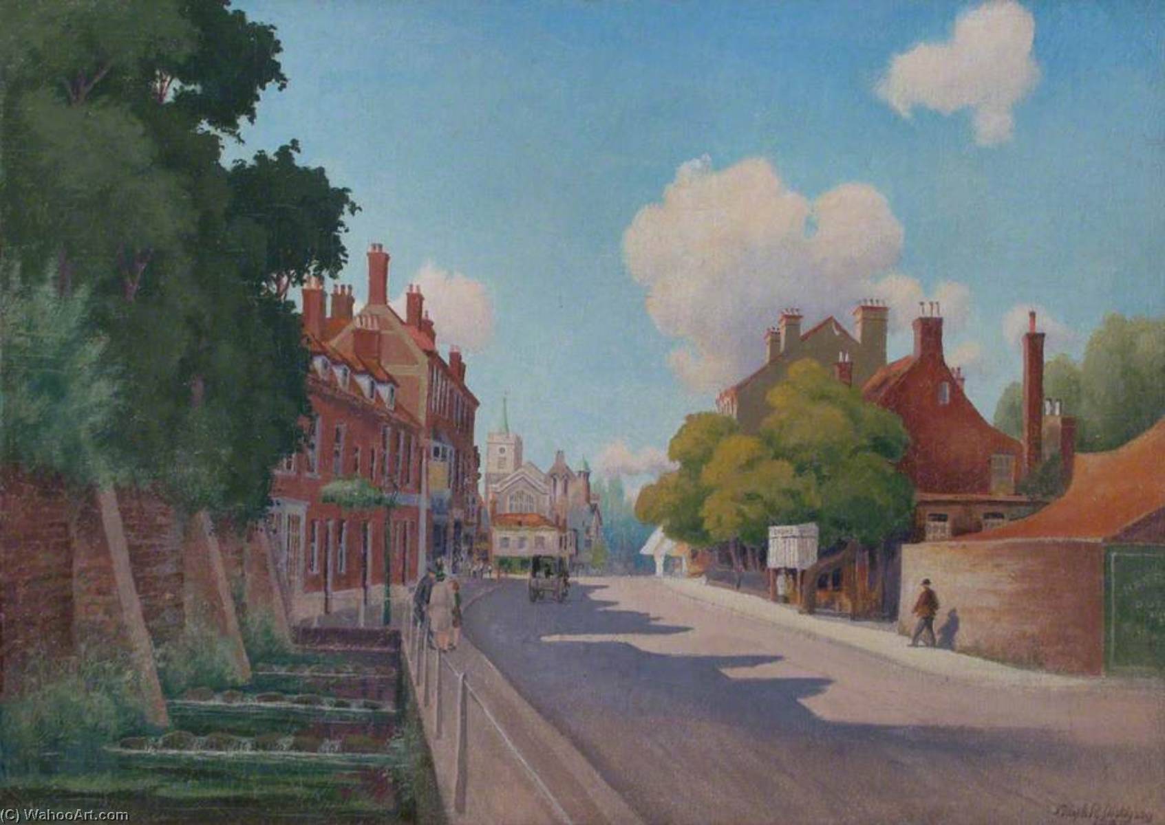 Carshalton High Street, Surrey, Looking West — Frank R. Dickinson