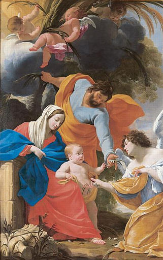 Le Repos De La Sainte Famille (le Miracle Des Dattes) Le Repos En Egypte (ancien Titre) — Simon Vouet