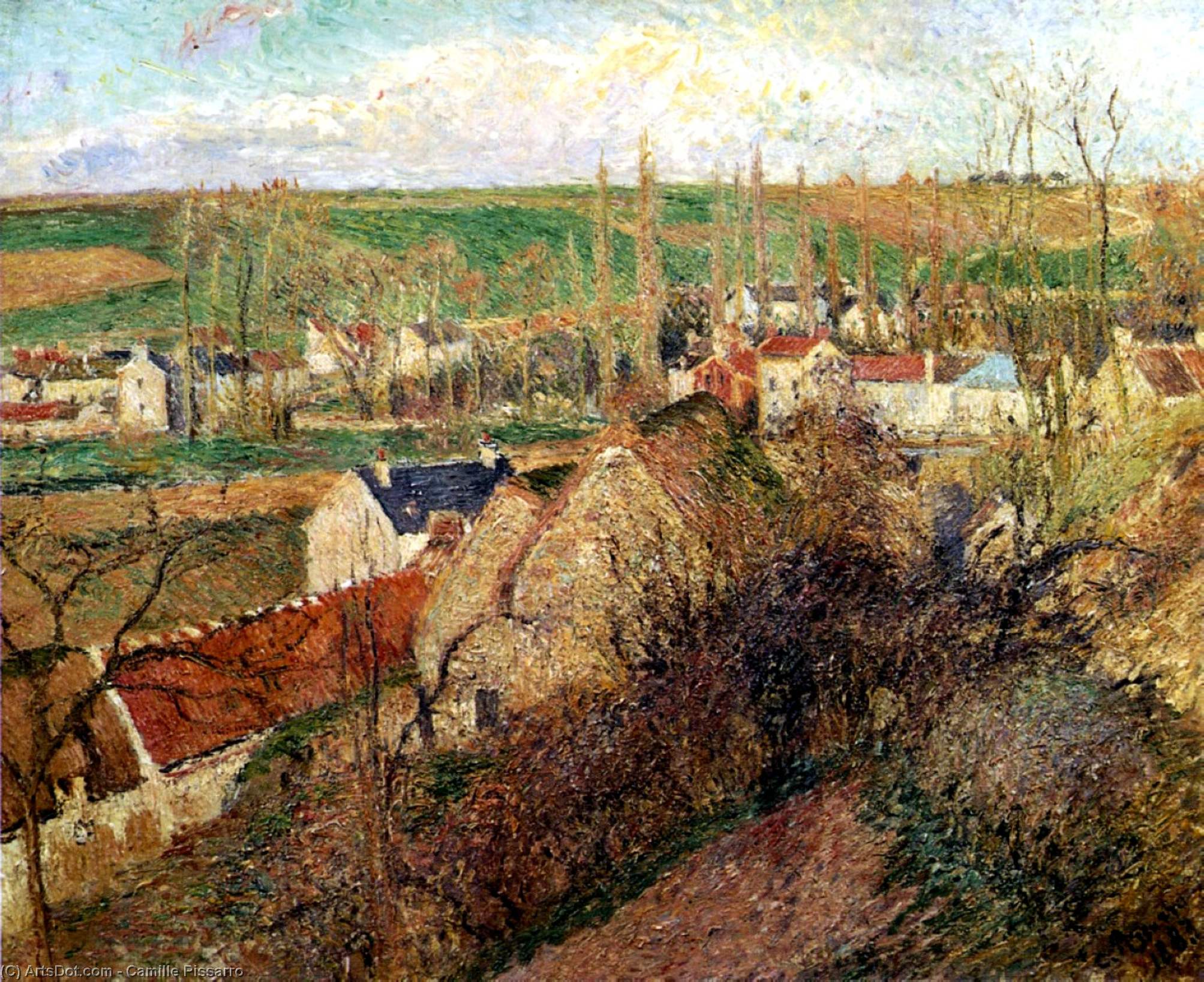 Vista De Osny Cerca De Pontoise — Camille Pissarro