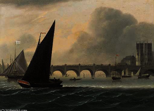 Shipping On The Thames Before Westminster Bridge; And Lambeth Palace — Daniel Turner
