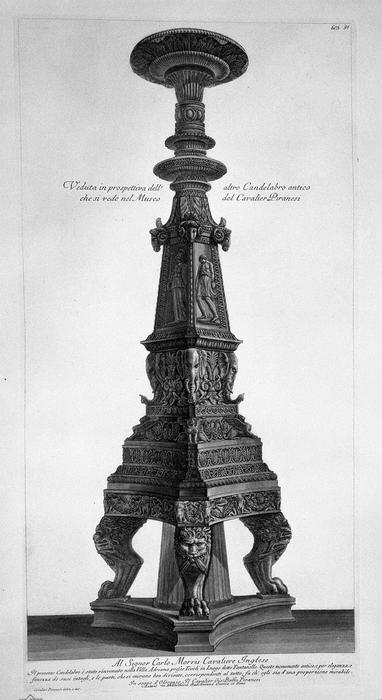 View In Perspective Of A Candlestick — Giovanni Battista Piranesi