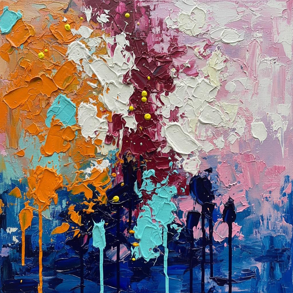 Ephemeral Gravity: An Impasto Symphony Of Ochre Light And Deep Azure Chaos — Christian Noiret