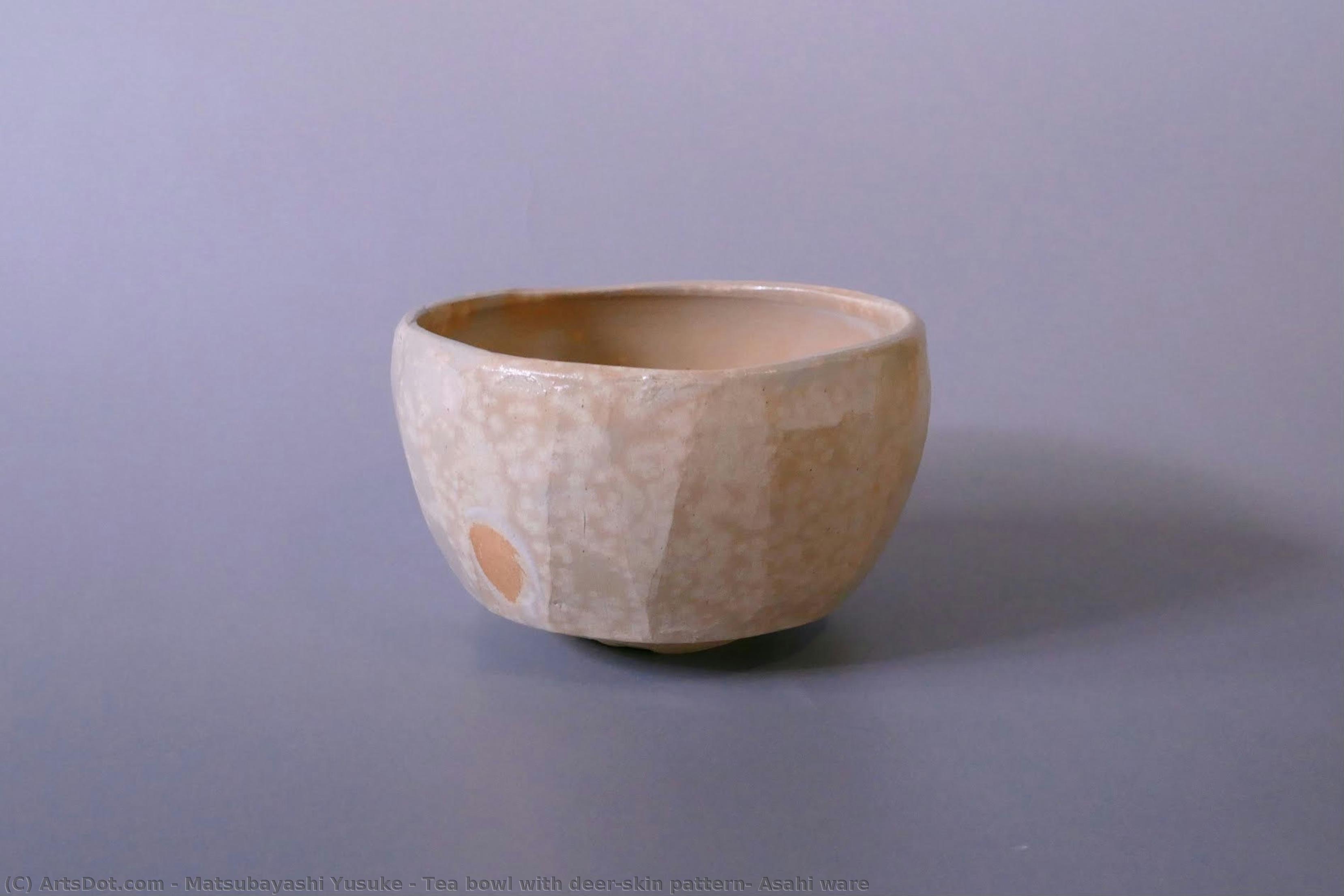 Tea Bowl With Deer-skin Pattern, Asahi Ware — Matsubayashi Yusuke
